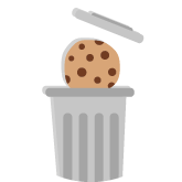 Keks in einer Mülltonne
